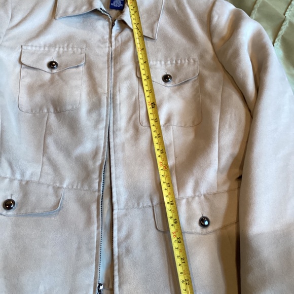 Faux suede jacket, size 6 petite - Picture 6 of 8